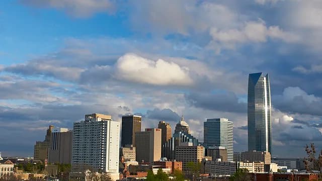 Downtown Oklahoma City skyline with Devon Tower