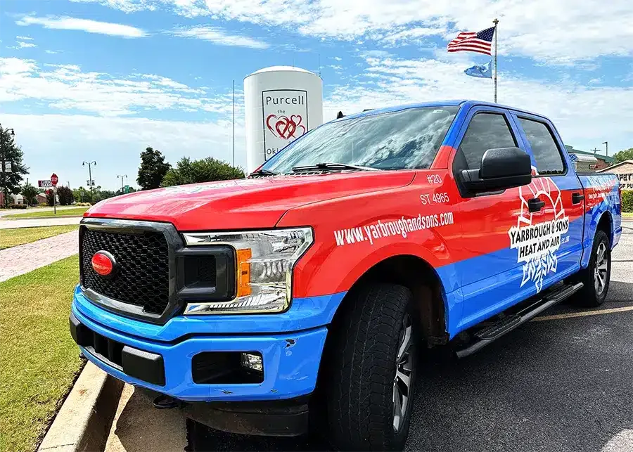 sewer repair and replacement truck outside in okc