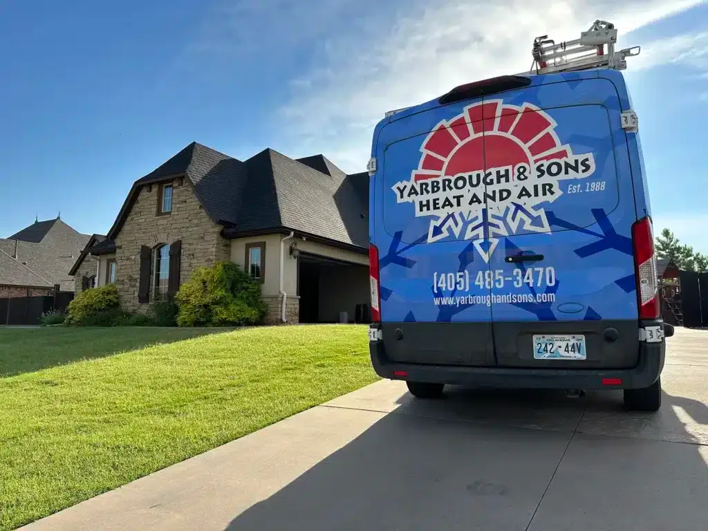 Yarbrough & Sons van in front of home in OKC